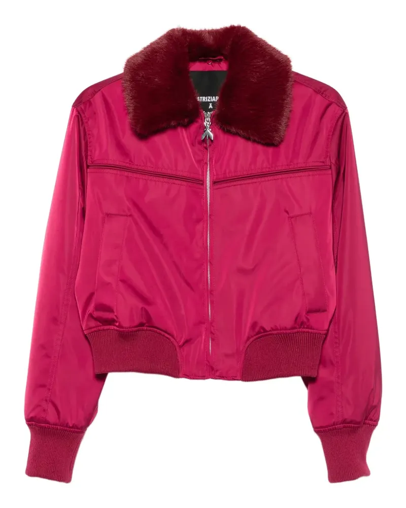 Patrizia Pepe Bomberjacke mit Faux-Fur-Kragen - Rosa Rosa