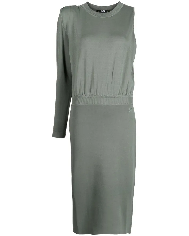 Karl Lagerfeld Asymmetrisches Strickkleid - Grün Grün