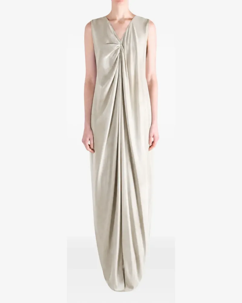 Uma Wang gathered sleeveless dress - Nude Nude