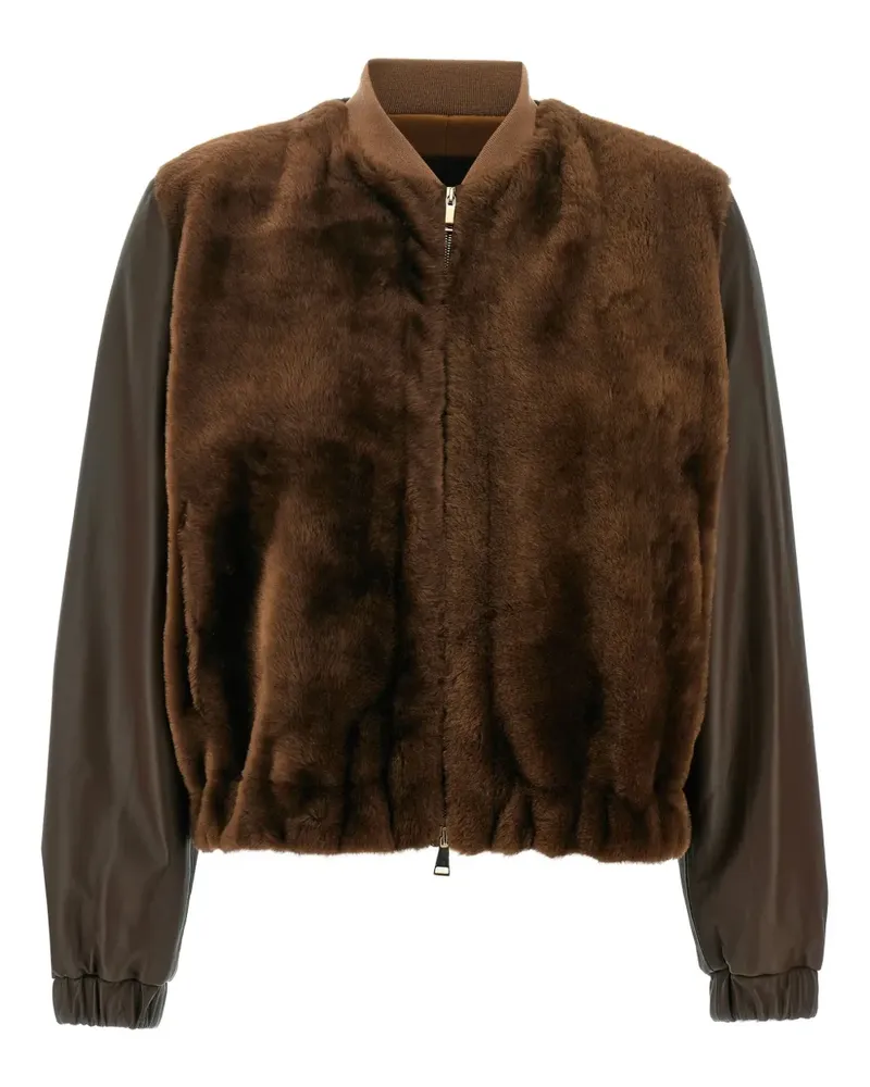 Fabiana Filippi Bomberjacke aus Leder - Braun Braun