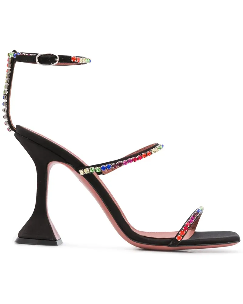 Amina Muaddi Gilda' Sandalen mit Kristallen - Schwarz Schwarz