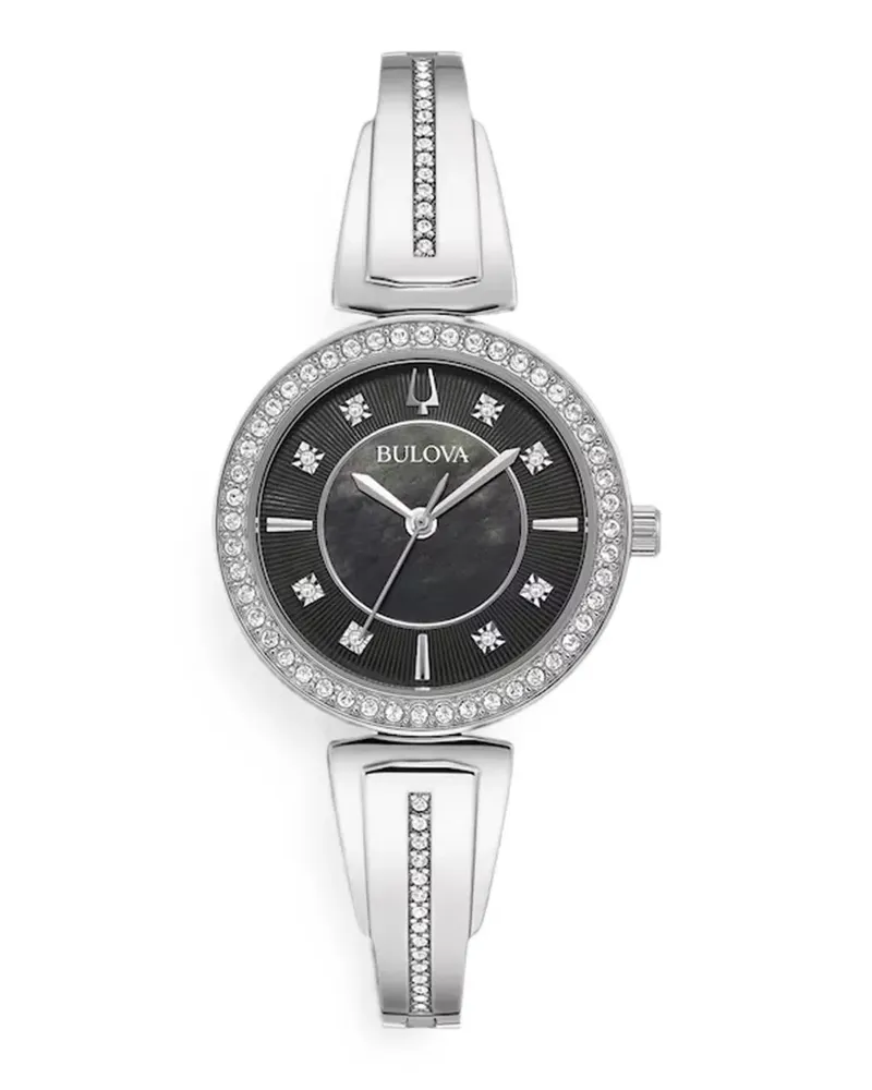 BULOVA Classic Armbanduhr mit Kristallen 28mm - Schwarz Schwarz