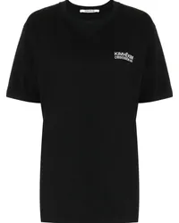 KIMHEKIM T-Shirt mit Logo-Print Schwarz