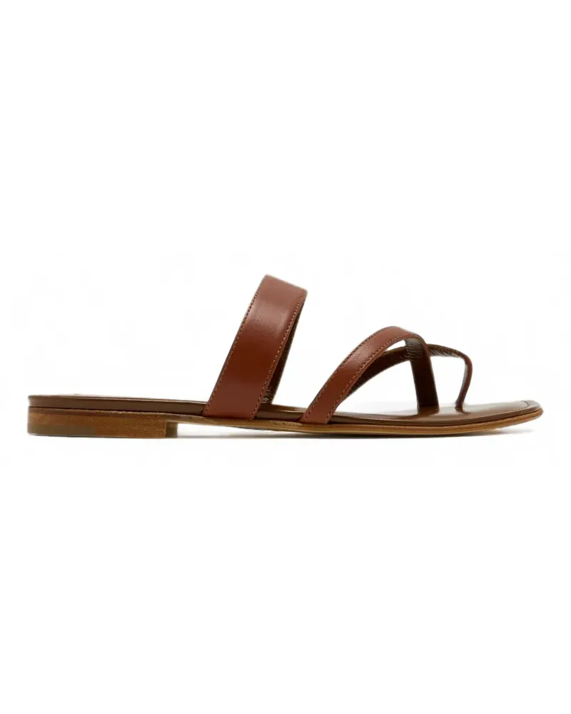 Manolo Blahnik Susa leather sandals - Braun Braun