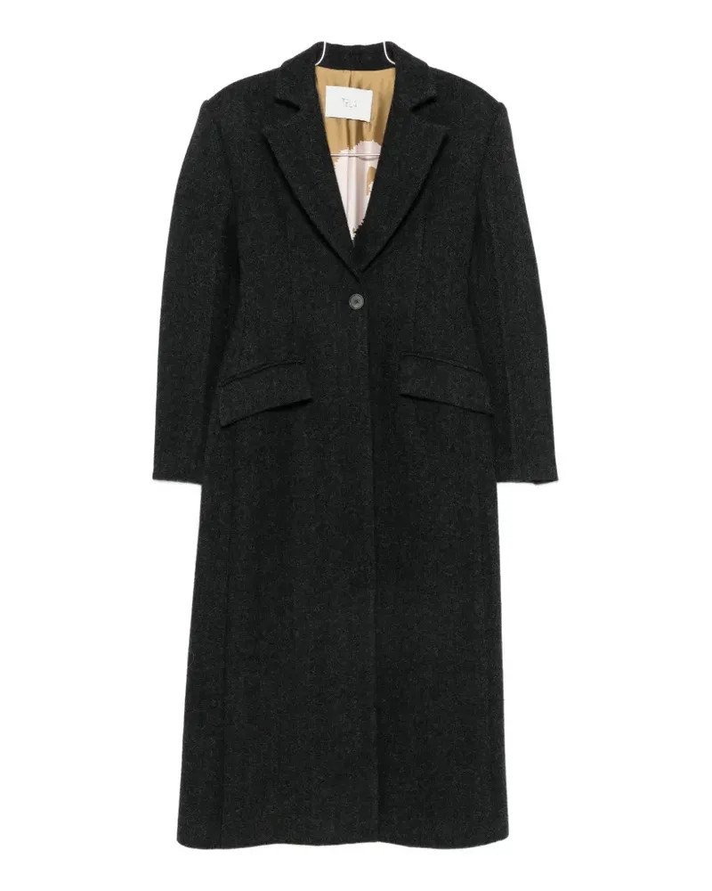 TELA herringbone single-breasted coat - Grau Grau