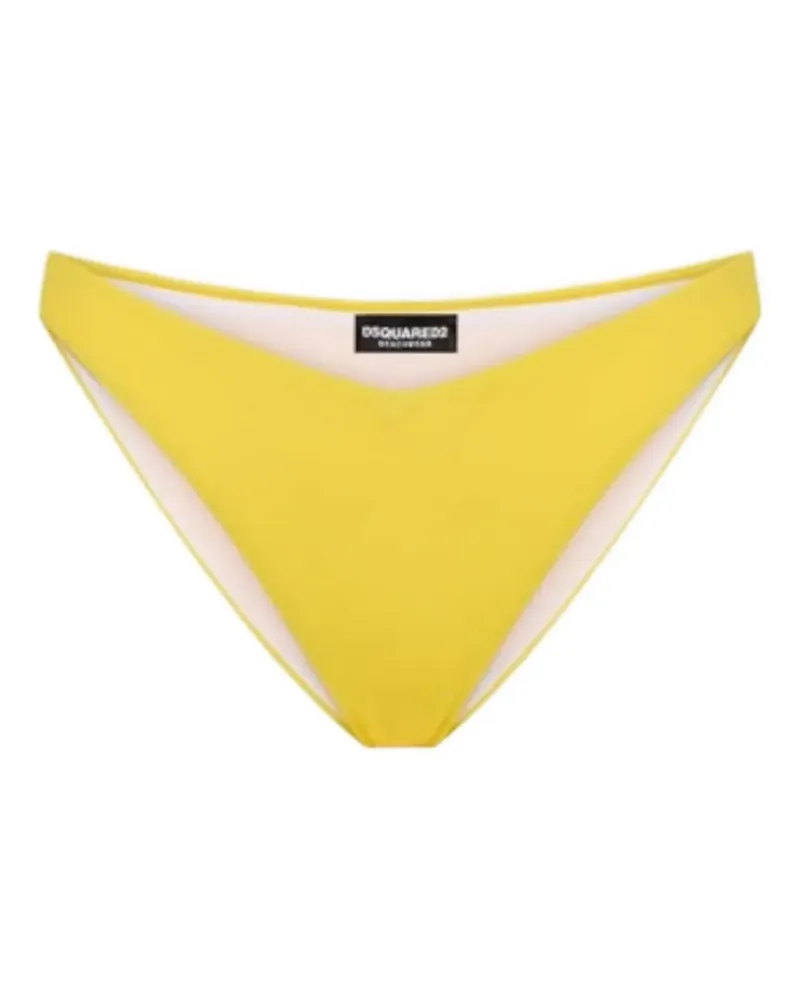 Dsquared2 Bikinihöschen mit Logo - Gelb Gelb