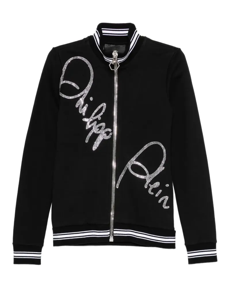 Philipp Plein crystal-embellished bomber jacket - Schwarz Schwarz