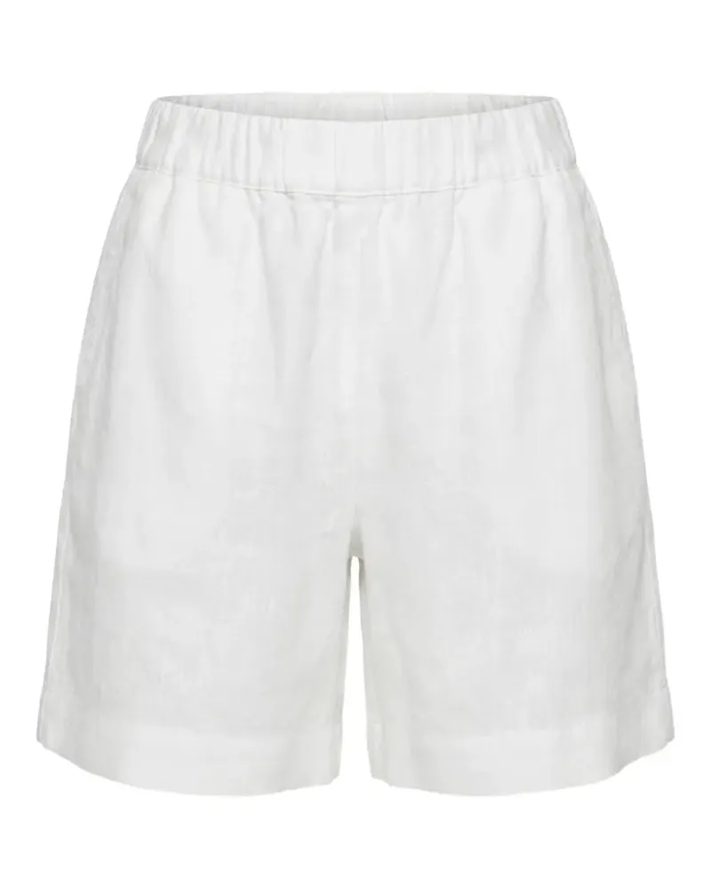 120% Lino elasticated linen shorts - Weiß Weiß