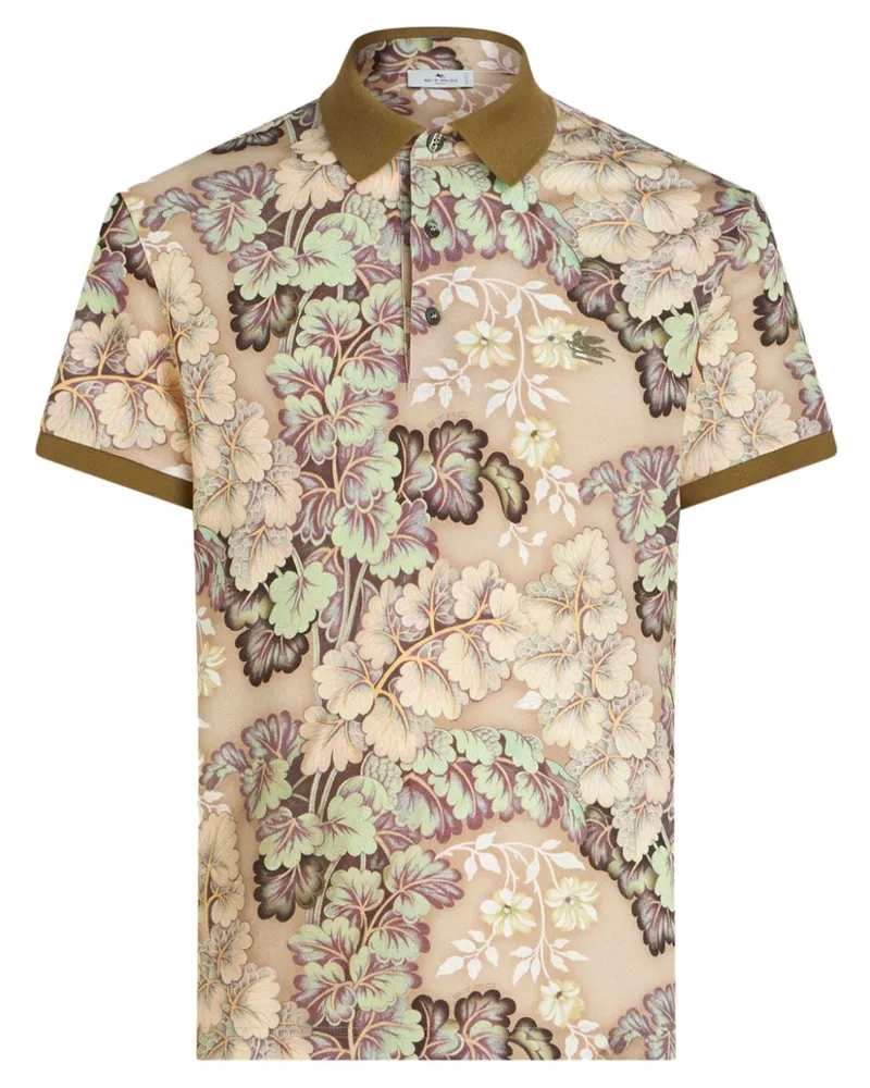 Etro Poloshirt mit Blumen-Print - Nude Nude
