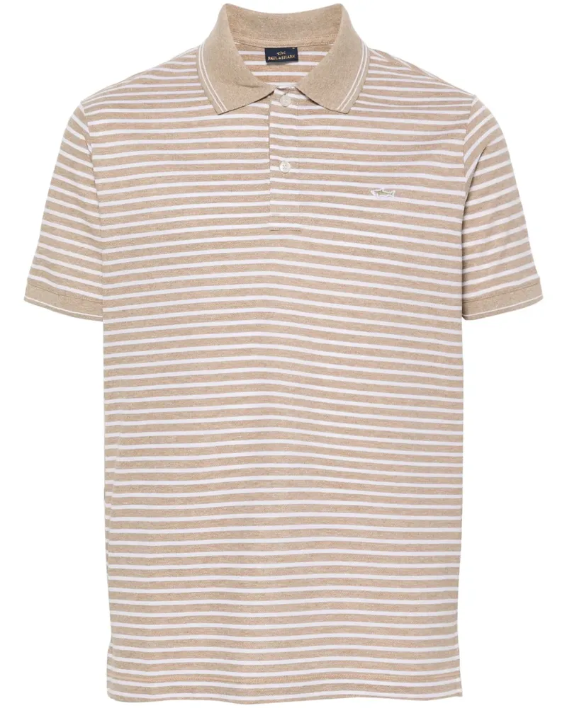 Paul & Shark Gestreiftes Poloshirt - Nude Nude