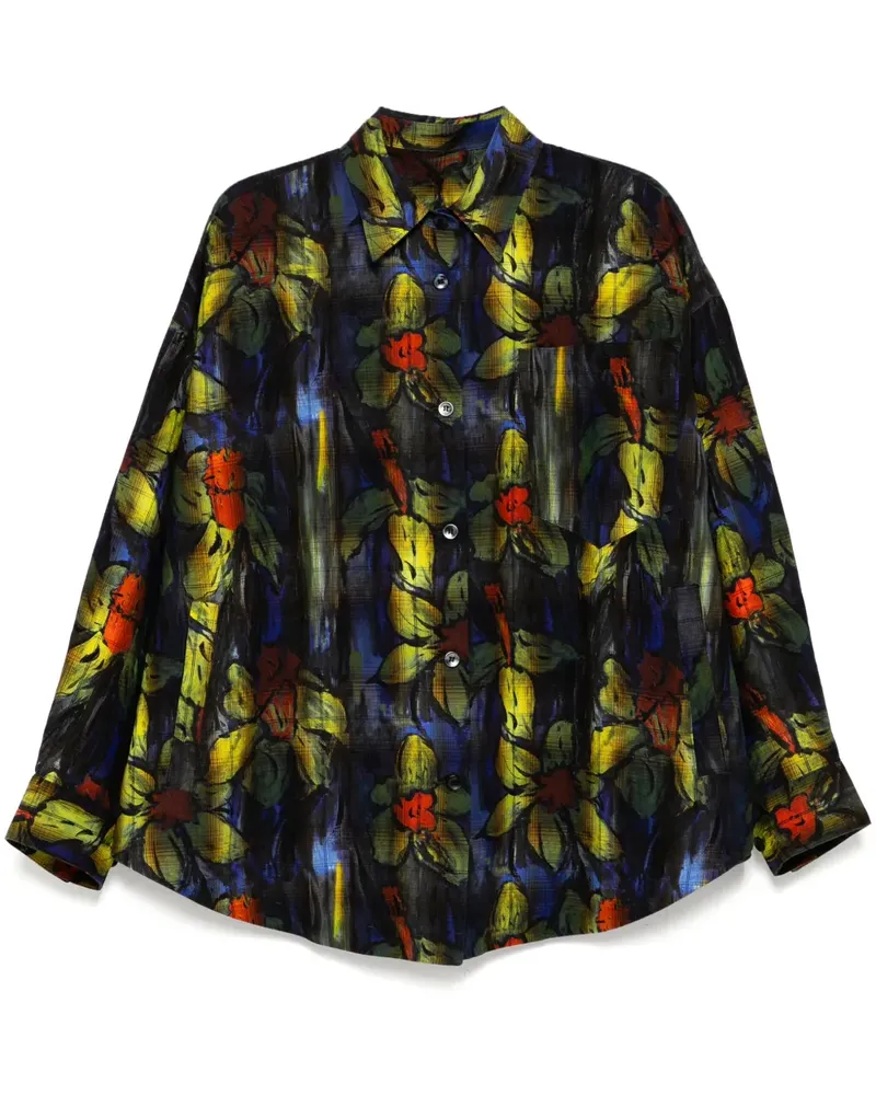 JNBY Hemd mit Blumen-Print - Blau Blau