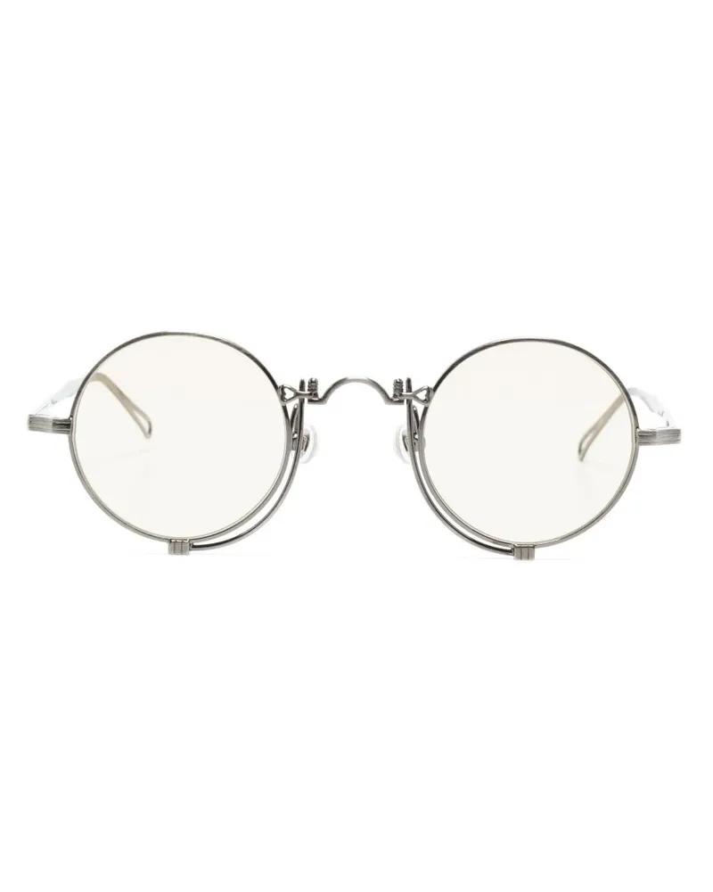 MATSUDA Sonnenbrille mit rundem Gestell - Silber Silber