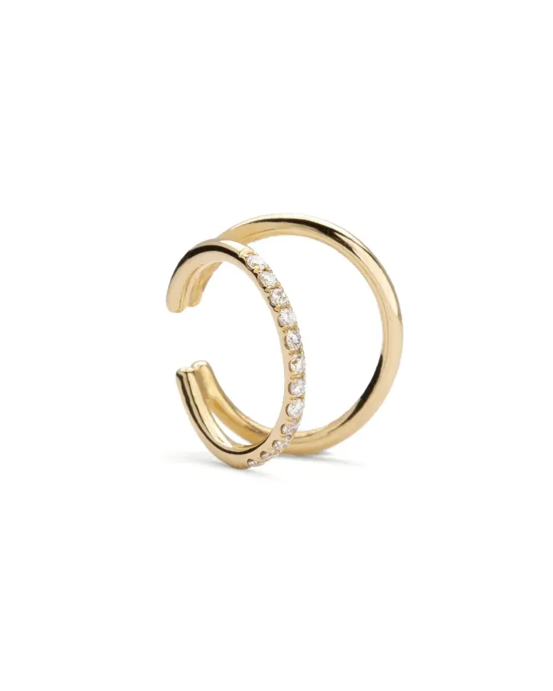 WHITE BIRD 14kt yellow gold Melina diamond ear cuff Gold