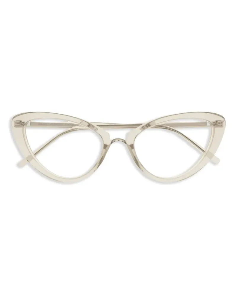 Saint Laurent Brille mit Cat-Eye-Gestell - Nude Nude