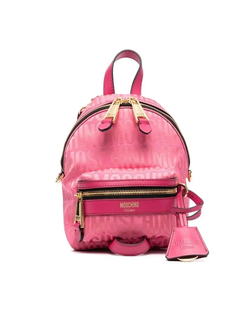 Moschino Rucksack aus Logo-Jacquard - Rosa Rosa