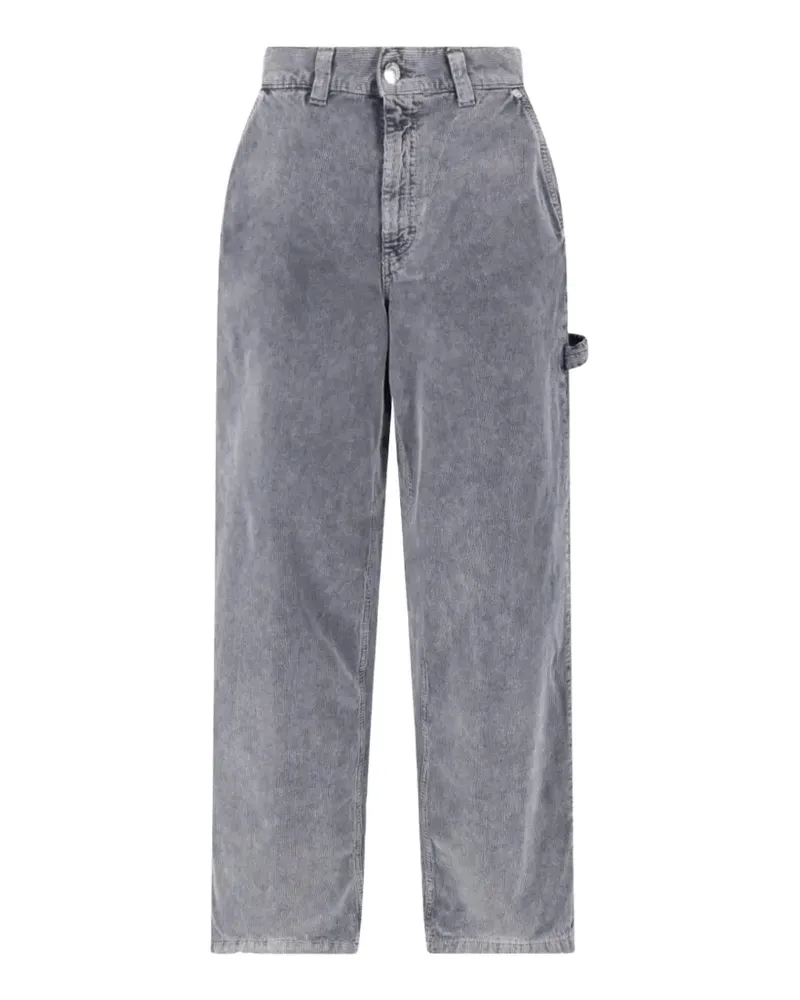 Haikure Sibilla Velvet Pier hammer-loop straight trousers - Grau Grau