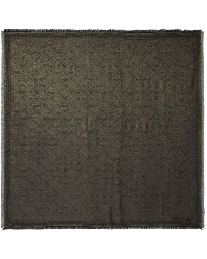Zadig & Voltaire Glenn Schal mit Monogramm - Grau Grau