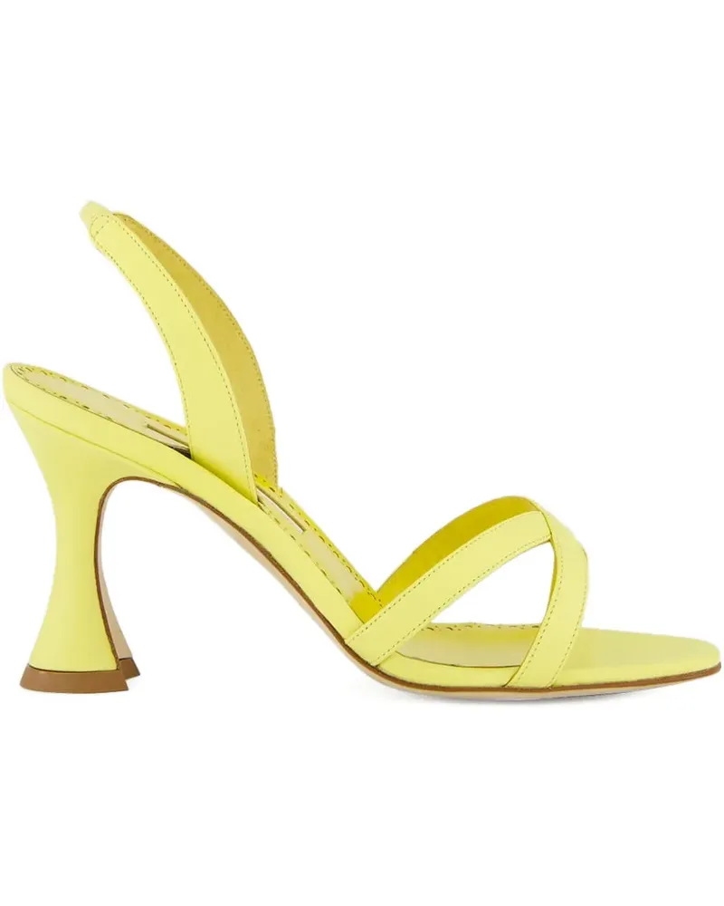 Manolo Blahnik Slingback-Sandalen - Gelb Gelb