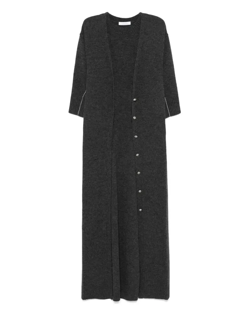 Paco Rabanne Midikleid im Layering-Look - Grau Grau