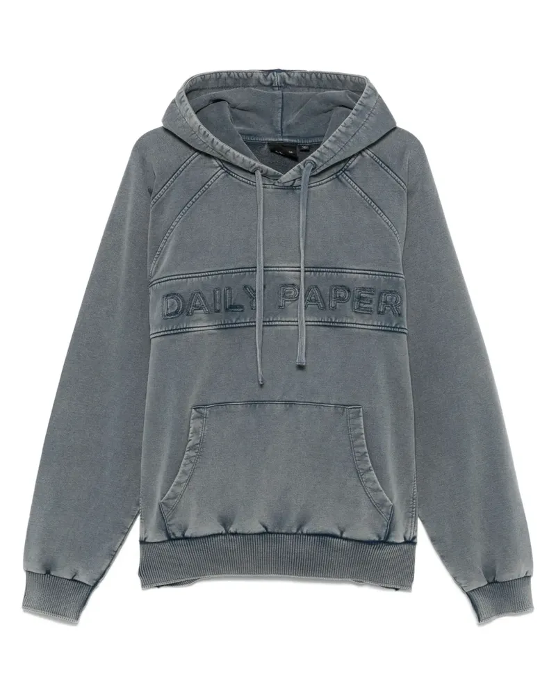 Daily Paper Ausgeblichener Hoodie - Blau Blau