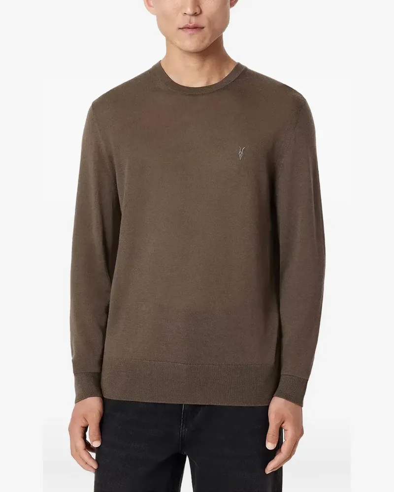 AllSaints Mode Ramskull Pullover aus Merinowolle - Grün Grün