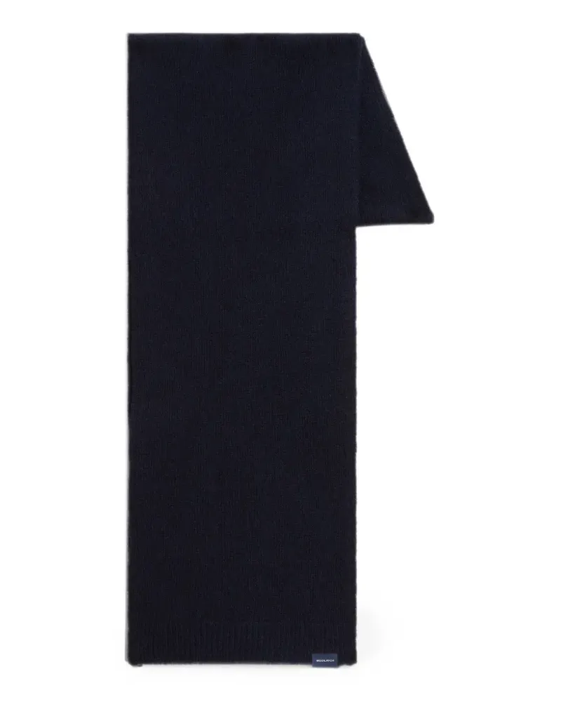 Woolrich Set aus geripptem Strickschal und Beanie - Blau Blau
