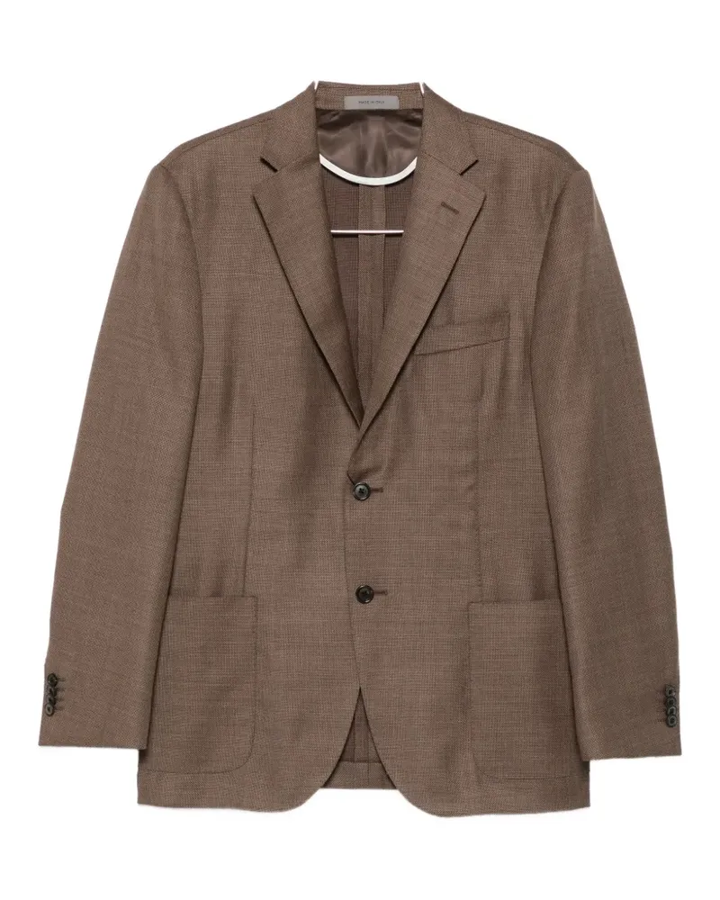 Corneliani notched-lapels single-breasted blazer - Braun Braun