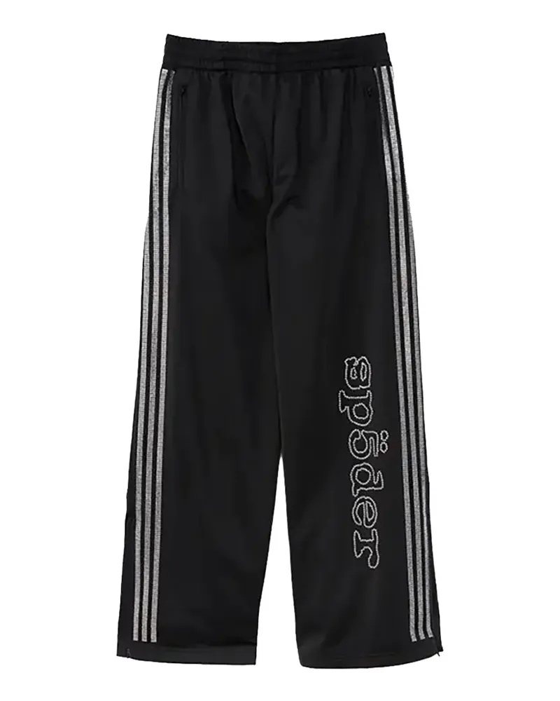 adidas x Sp5der rhinestone-embellished trousers - Schwarz Schwarz
