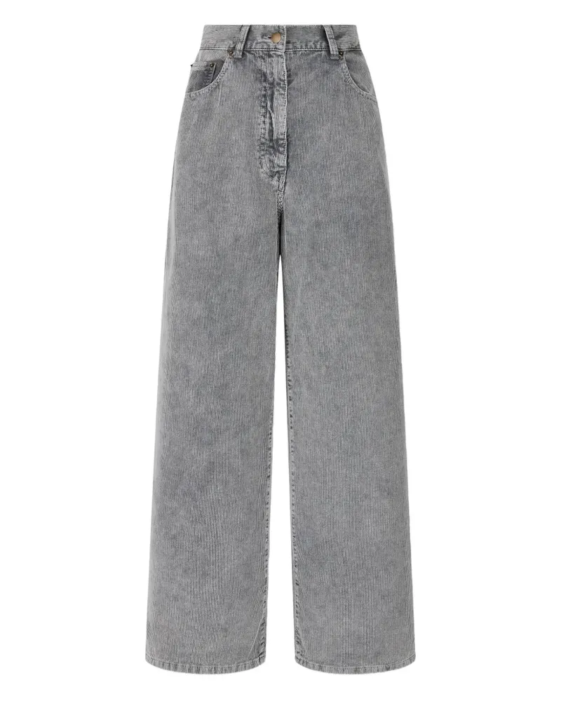 STUDIO TOMBOY Weite Cordjeans - Grau Grau