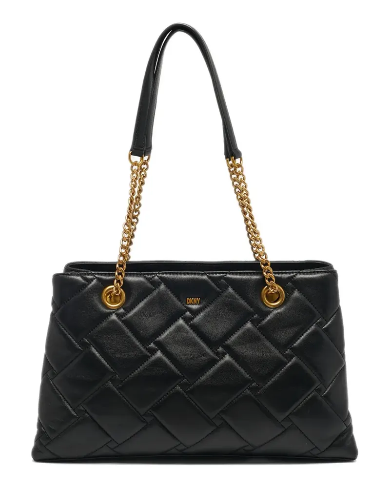 DKNY Quilted chain tote bag - Schwarz Schwarz