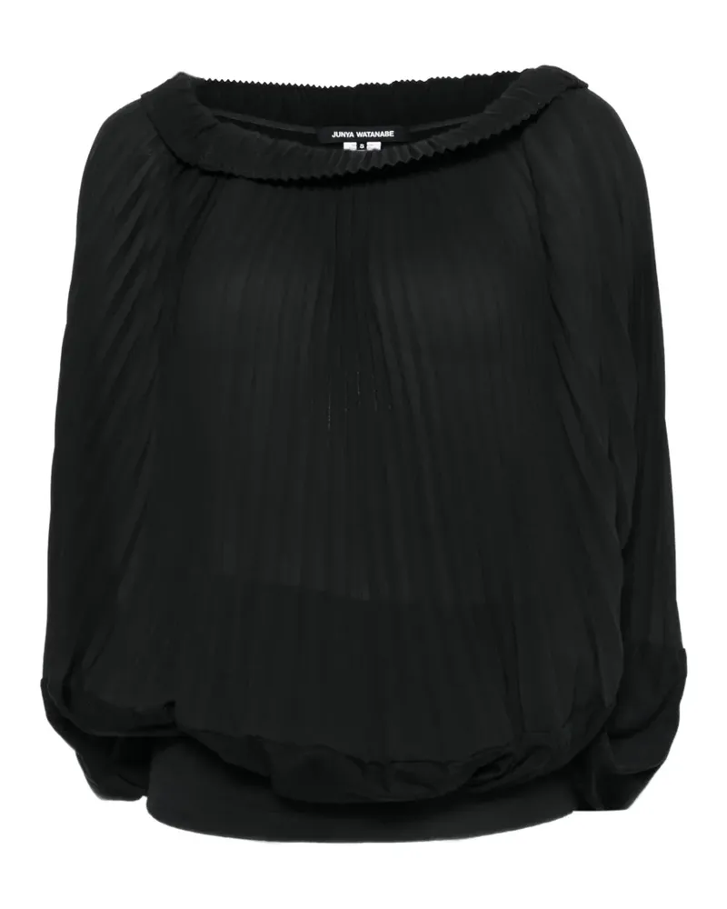 Junya Watanabe pleated blouse - Schwarz Schwarz