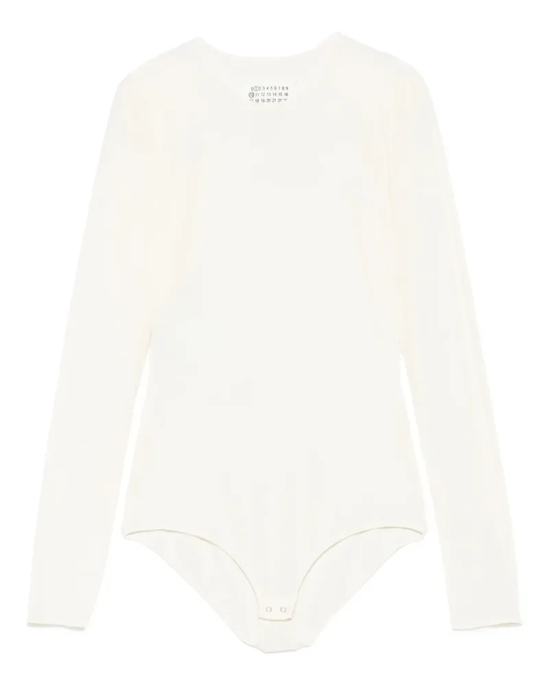 Maison Margiela Langärmeliger Body mit rundem Ausschnitt - Nude Nude