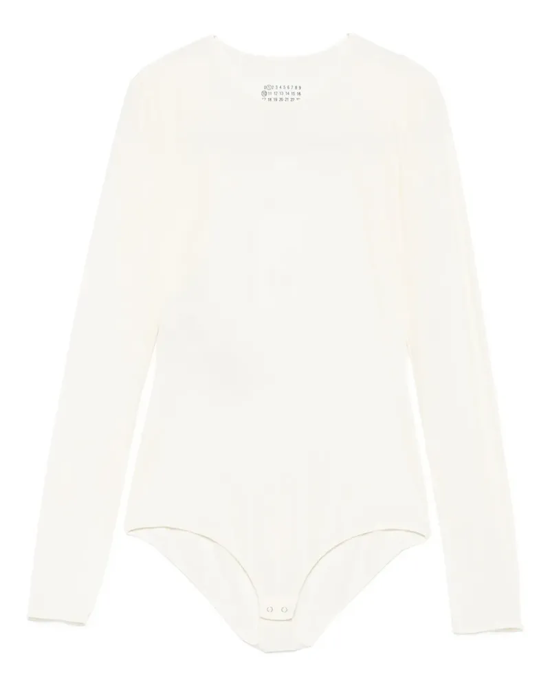 Maison Margiela Langärmeliger Body mit rundem Ausschnitt - Nude Nude