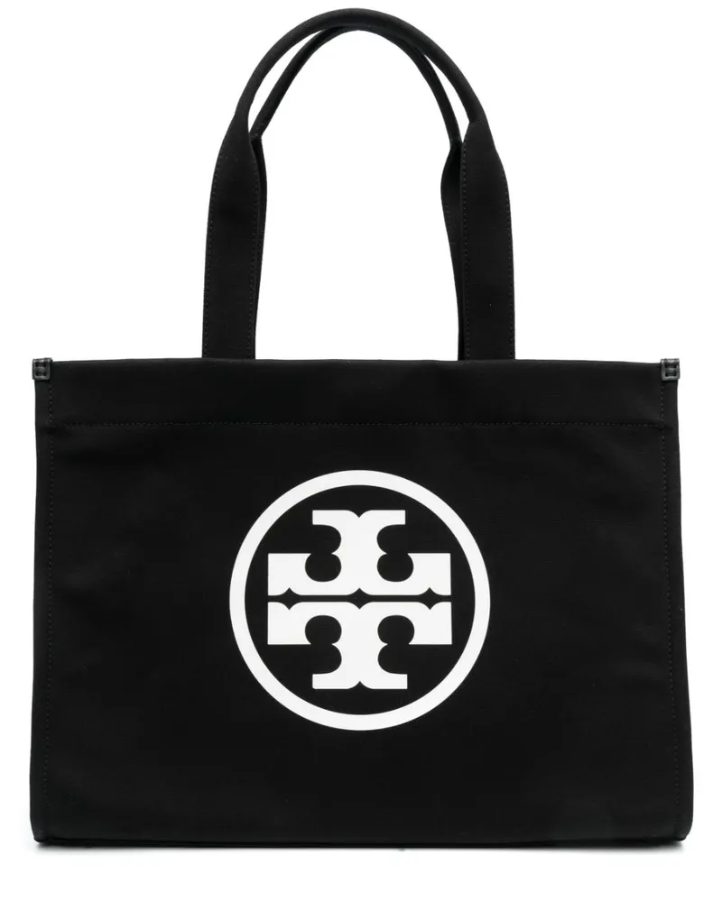 Tory Burch Große Ella Handtasche - Schwarz Schwarz
