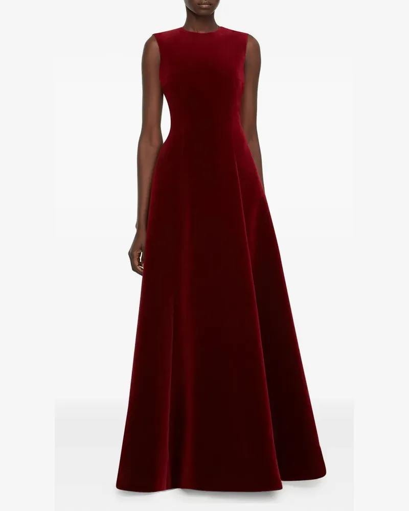 EMILIA WICKSTEAD Nodin Abendkleid aus Samt - Rot Rot