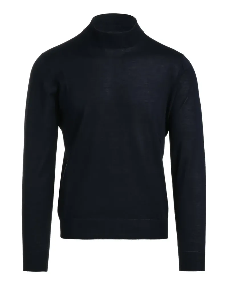 Filippo de Laurentiis Wollpullover mit Stehkragen - Blau Blau
