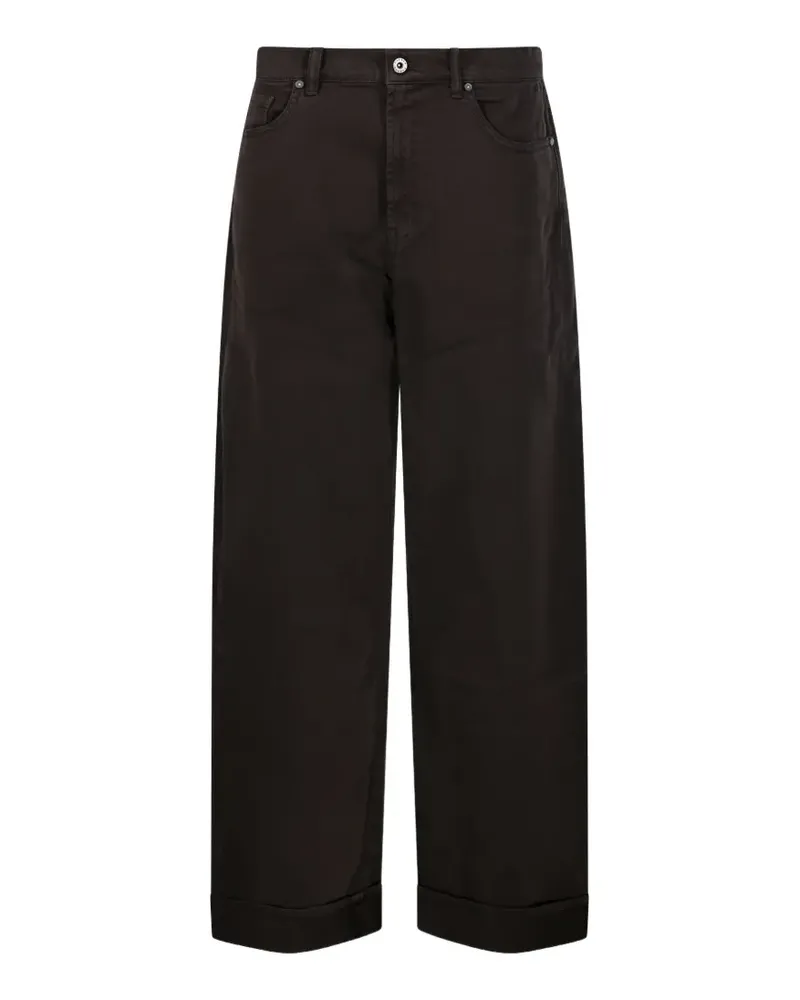 P.A.R.O.S.H. P.A.R.O H. Hose mit Umschlag - Braun Braun