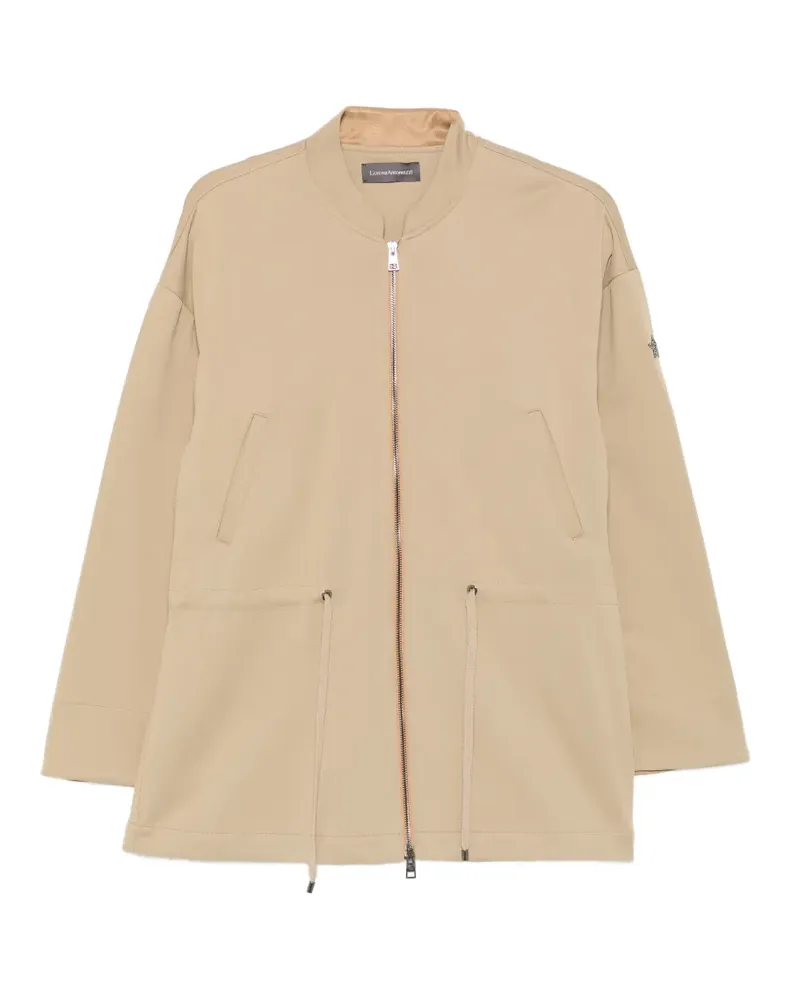 Lorena Antoniazzi drawstring zip-up jacket - Nude Nude