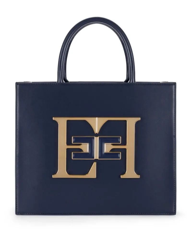 Elisabetta Franchi Mittelgroße Handtasche mit Logo Blau