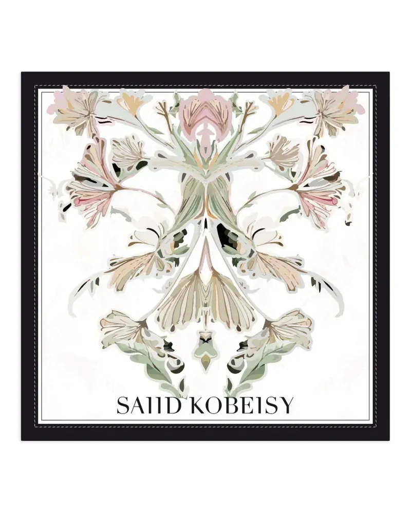 Saiid Kobeisy floral large scarf - Weiß Weiß