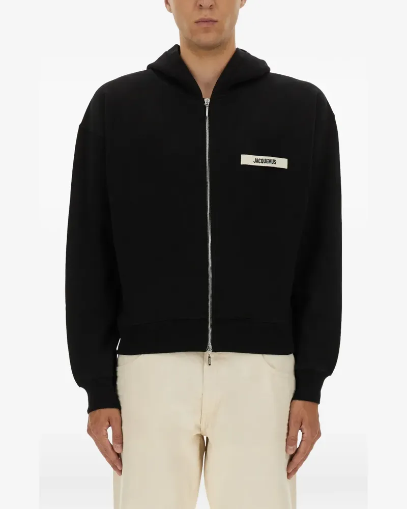 Jacquemus The Gros Grain Kapuzenjacke mit Reißverschluss - Schwarz Schwarz