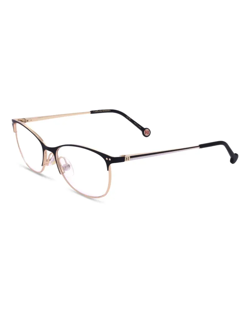 Carolina Herrera New York Cat-Eye-Brille mit Logo - Schwarz Schwarz