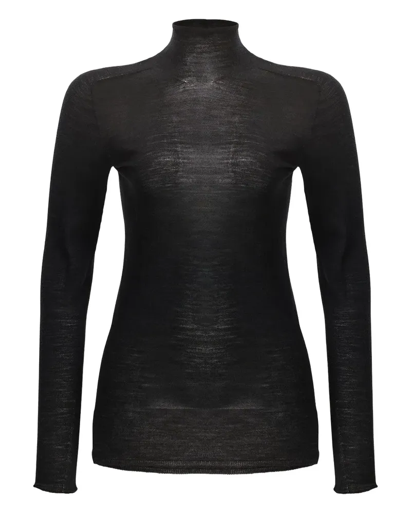 Carolina Herrera New York sheer turtleneck top - Schwarz Schwarz