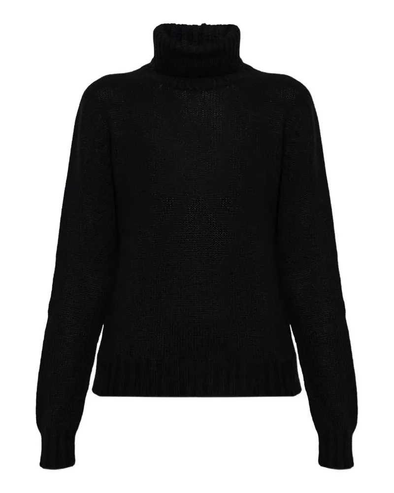 Fabiana Filippi Gerippter Rollkragenpullover - Schwarz Schwarz