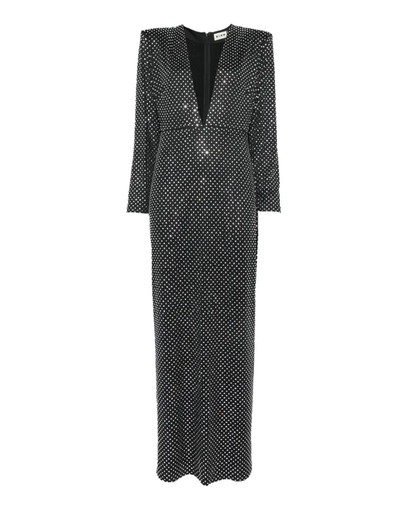 RIXO Amalia Maxikleid mit Strass - Schwarz Schwarz