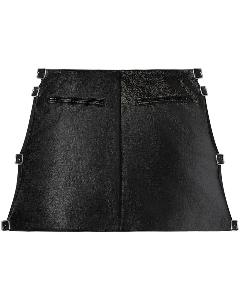Courrèges Minirock mit Schnalle - Schwarz Schwarz