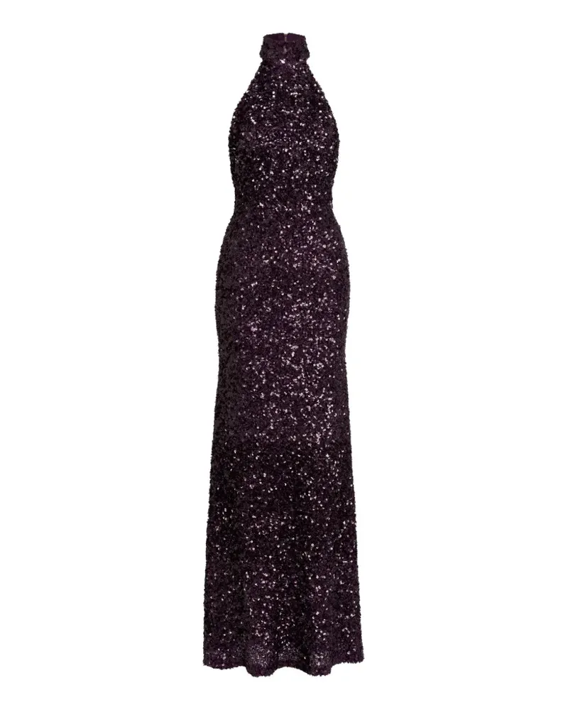 Silvia Tcherassi Dido sequin-embellished halterneck maxi dress - Violett Violett
