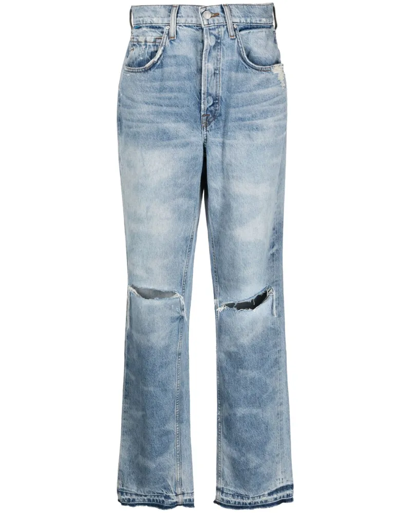 Cotton Citizen Gerade Distressed-Jeans Blau