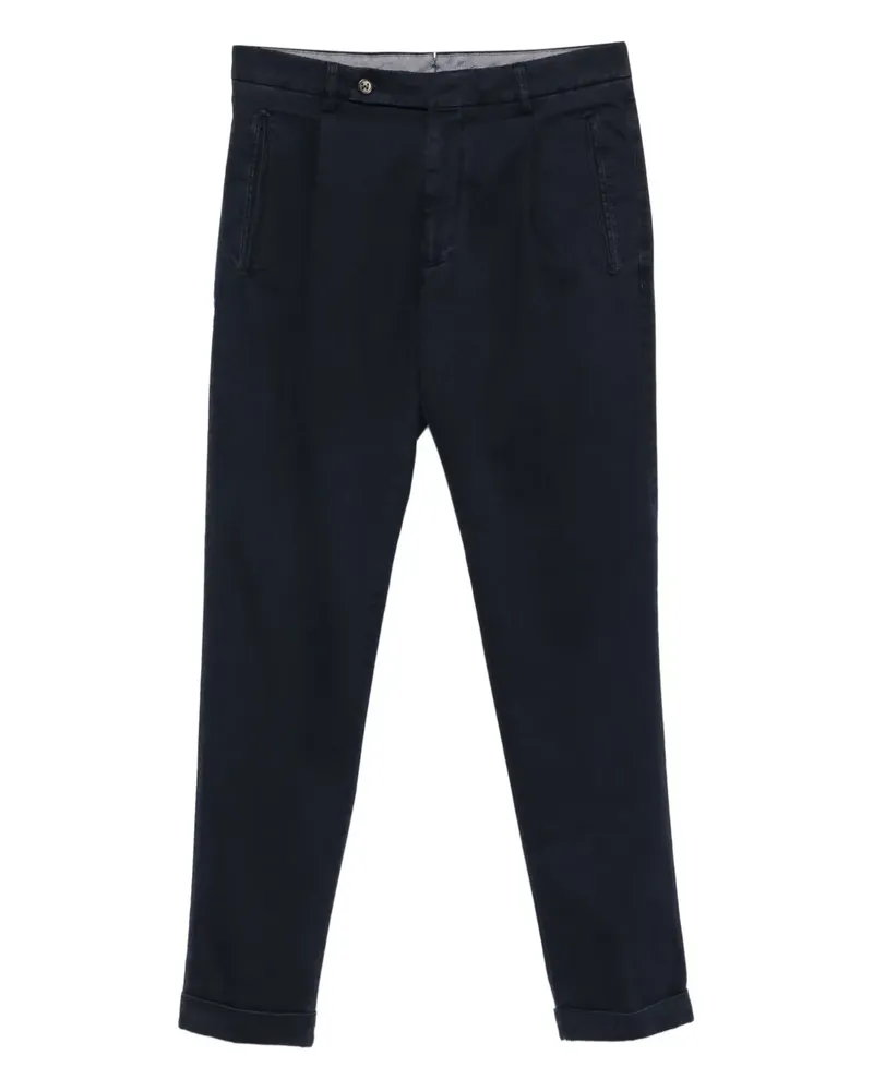 Berwich Retro pleated cuffed trousers - Blau Blau