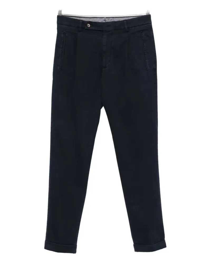 Berwich Retro pleated cuffed trousers - Blau Blau